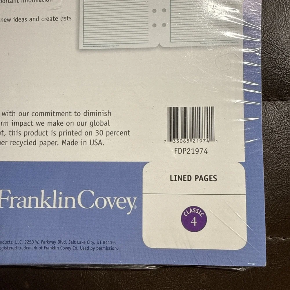 Lot‎ 2 -Franklin Covey Classic #4 Lined Pages 50 Sheets New